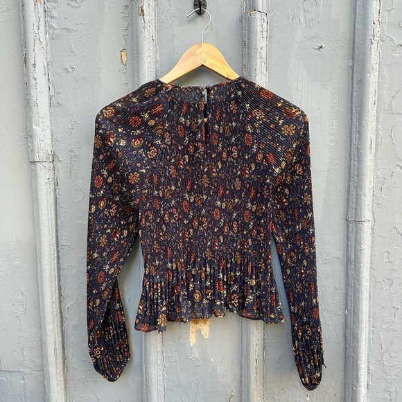 Veronica Beard Lewin Floral Blouse, size 0 - Picture 11 of 12